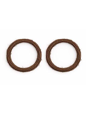12 Inch Grapevine Wreath Set of 2 Natural Rattan Vine Wreath Base DIY Craft Fram